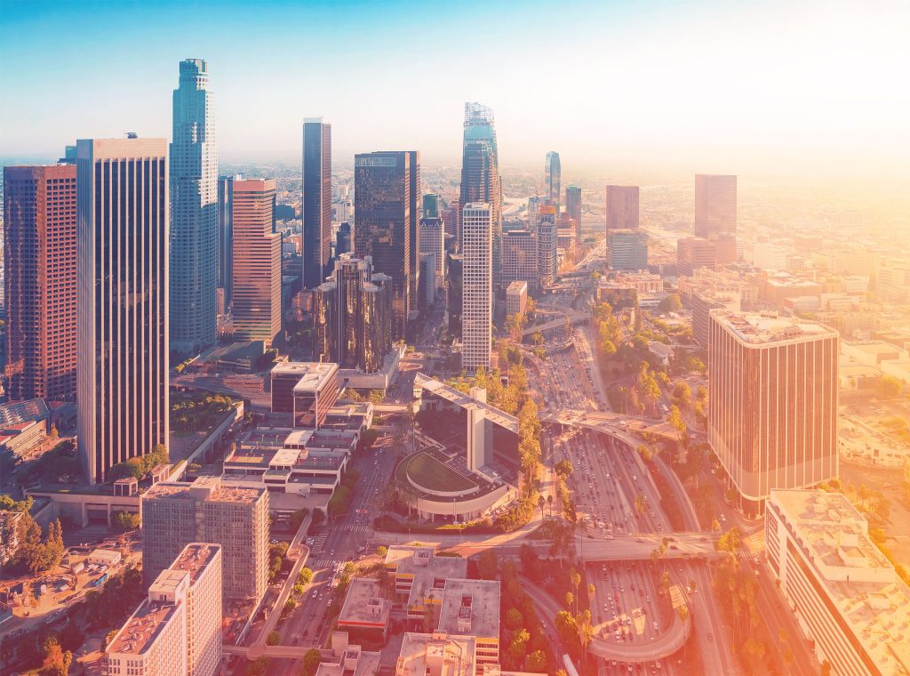 Aerial view of the City of Los Angeles